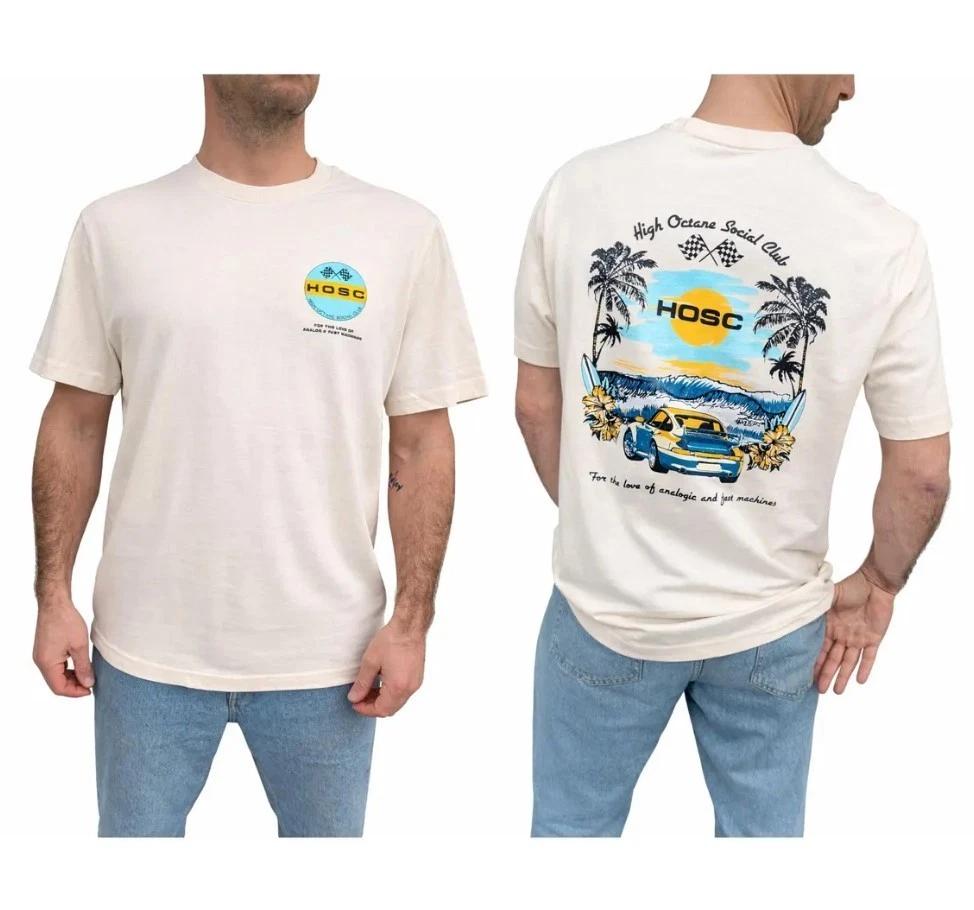 Хлопковая футболка Organic Cotton – Графическая футболка Streetwear в стиле Racing L