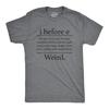 Mens I Before E Weird T Shirt Funny Sarcastic Grammer Nerd Vowels Novelty