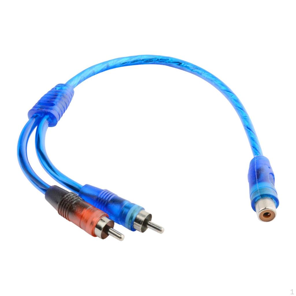 RCA Audio Cable 30cm Y Splitter Adapter Extension Cord for Stereo Subwoofer