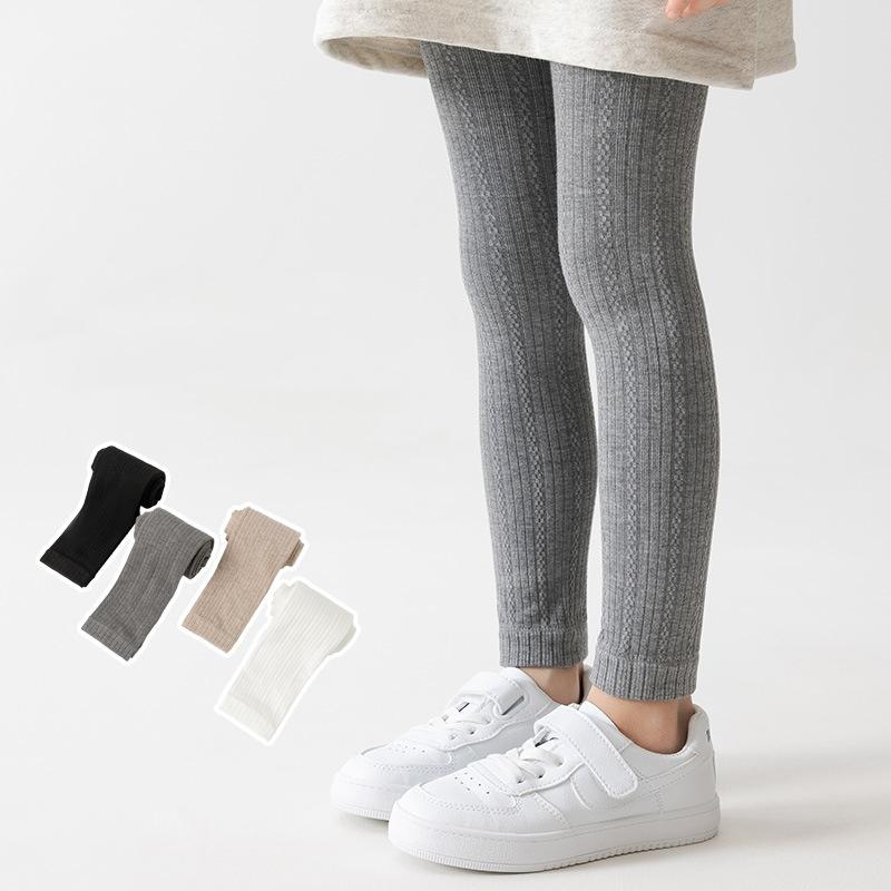 Children's Girls Boys Pants Knitted Leggings For Girls High Quality Tights Solid Baby Kids Trousers Pantyhose For Spring Autumn