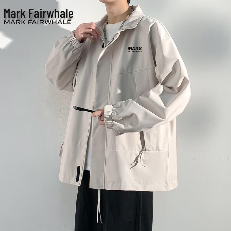 

Mark Fairwhale Men s Casual Loose Fit Windbreaker Jacket L