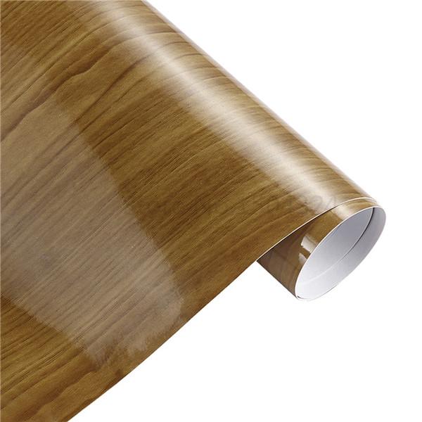 

10/30*100cm Glossy Wood Grain Vinyl Film PVC Car Internal Decoration Sticker Wrap Waterproof Grain Textured Decal Accessories 10x100cm