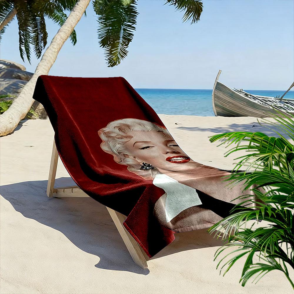Vintage Blonde Portrait Towel Beach Towel Quick-drying for Travel Outdoor Sports Jogging Beach and Swimming