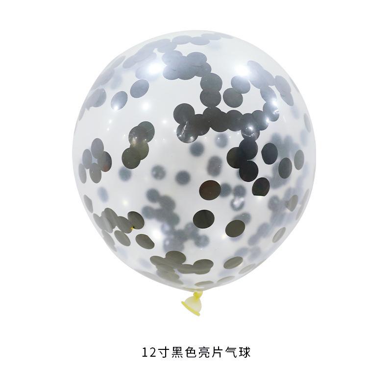 12 Inch Round Sequined Transparent Latex Balloon Birthday Wedding Opening Event Shopping Mall Decoration Party Decoration Supplies