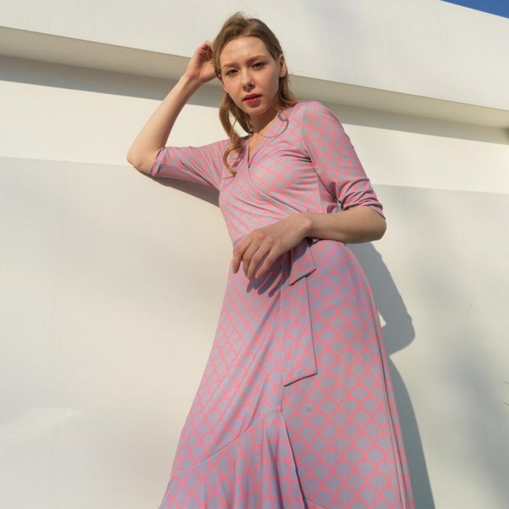 Creora Lip Balm Vivienne Frill Wrap Dress Ldm42hp01