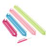 6pcs Long Knitting Loom Set Rectangle Plastic Weaving Looms Set Knitting Loom Set with Hook Needle