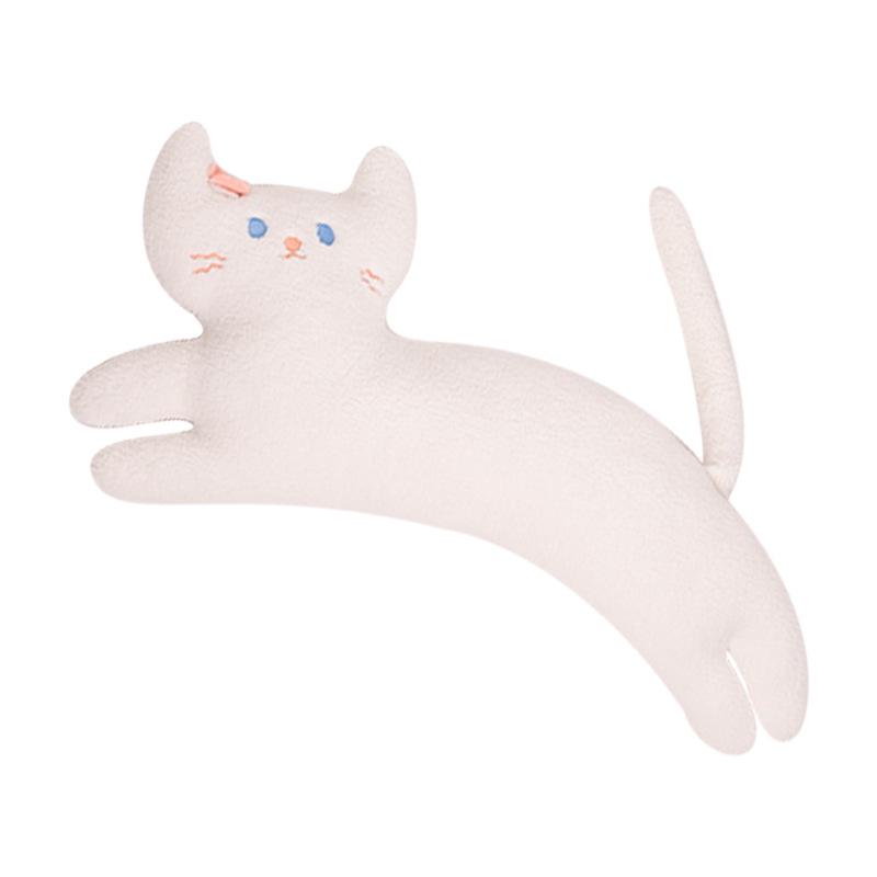 Black & White Coco Cat Plush Pillow - Cute Kitten Cushion & Sofa Backrest