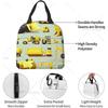 Construction Machinery and Equipment Set Insulated Lunch Bag for Women Men Cars Reusable Lunch Box for Office Work Picnic Beach