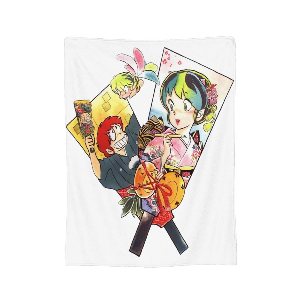 Lum Urusei Yatsura Blankets Velvet Printed Anime Portable Lightweight Throw Blankets for Bedding Office Bedding Throws