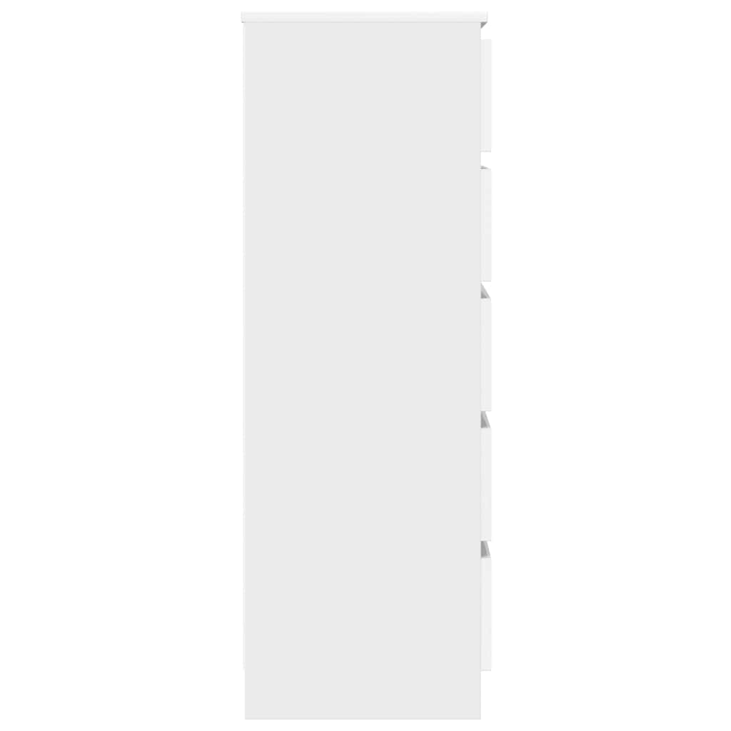 White Drawer Cabinet 60 x 36 x 103 cm Engineered Wood
