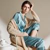 100% Mulberry Silk Women's Long Sleeve Pajama Set - Minimalist Autumn Homewear