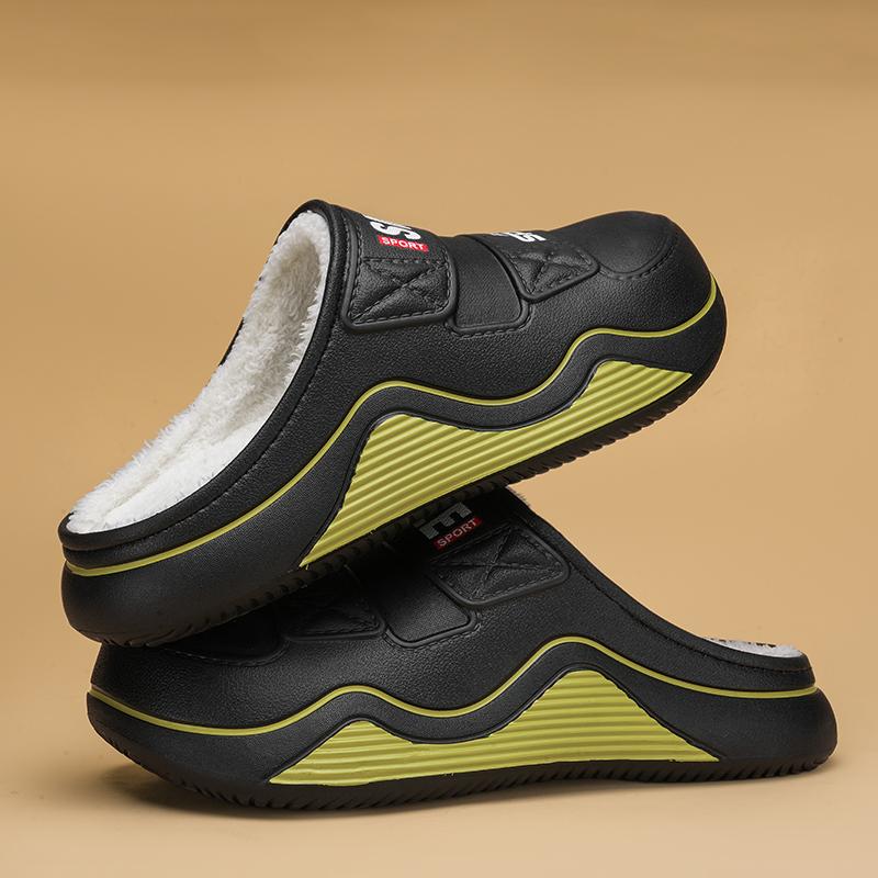 Varm vinter bomullssko dame varm pels hjemmetøfler EVA sklisikre plysj tøfler innendørs par tykk såle fottøy lysbilder