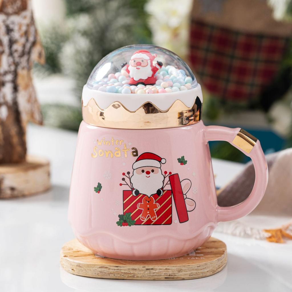 Christmas Ceramic Cup Creative Cartoon Christmas Mug High Ooking Christmas Cup Gift