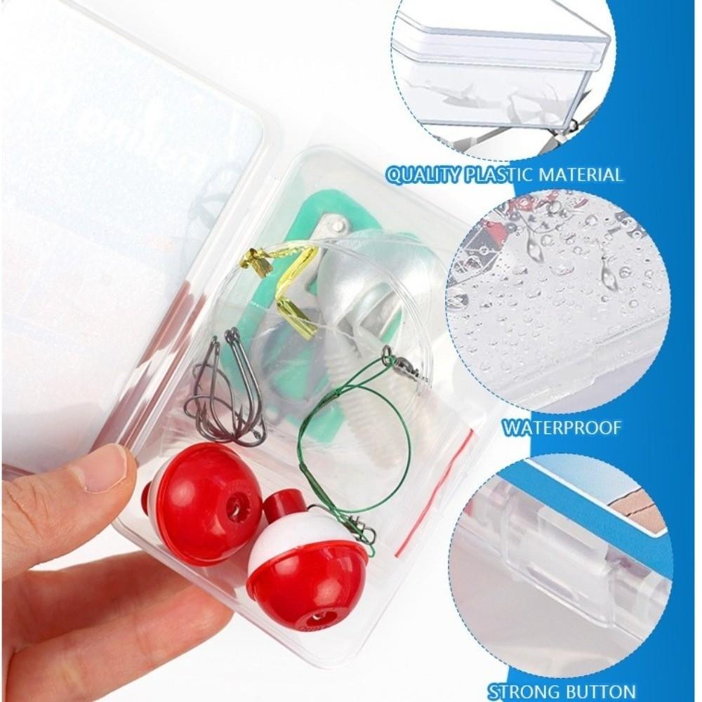 24Pcs/Set With Sinkers Portable Tackle Box With Floats Mini Fishing Tackle  Bass Fishing