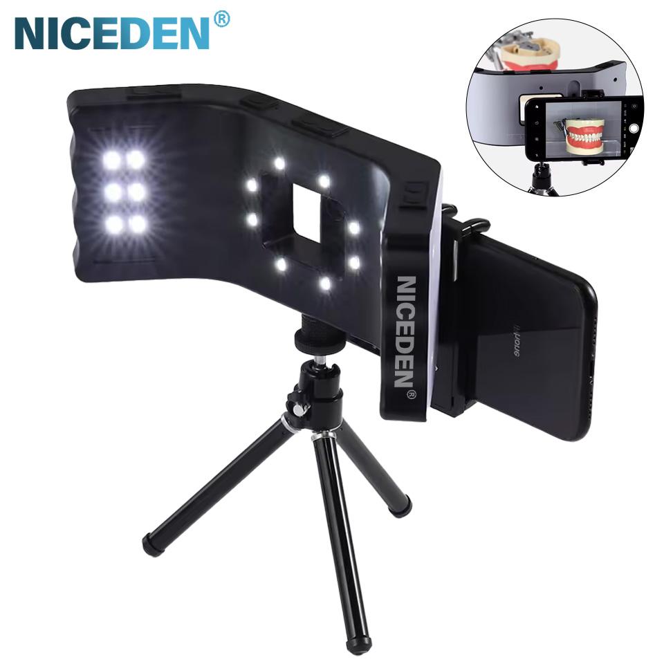 Dental Orthodontics Equipment Mobile Photography Lighting Flash Light Adjustable Led Dental Oral Filling Lamp With Bracket