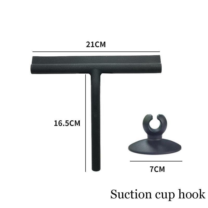 Portable Glass Scraper Silicone Scraper Window Scraper Bathroom Mirror Scraper With Hook Household Cleaning Tools