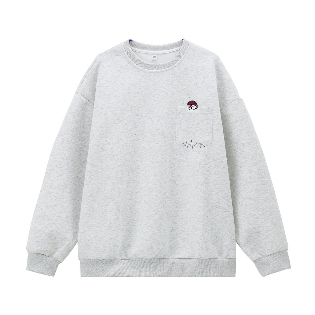 Vintage Embroidered Round Neck Sweatshirt For Casual Autumn Wear