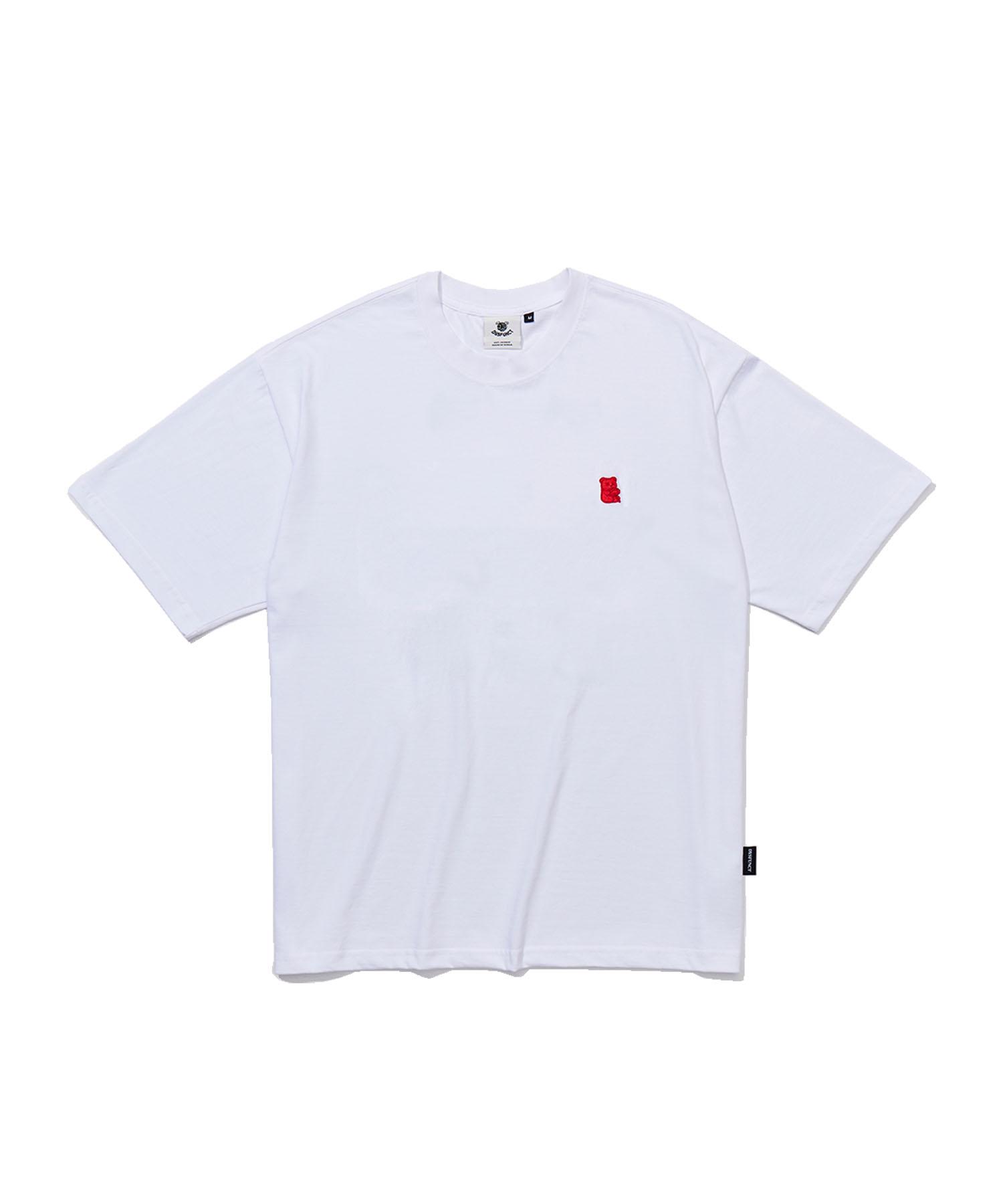 Disfunct Candy Bear Patch T-Shirt (White/Red) L