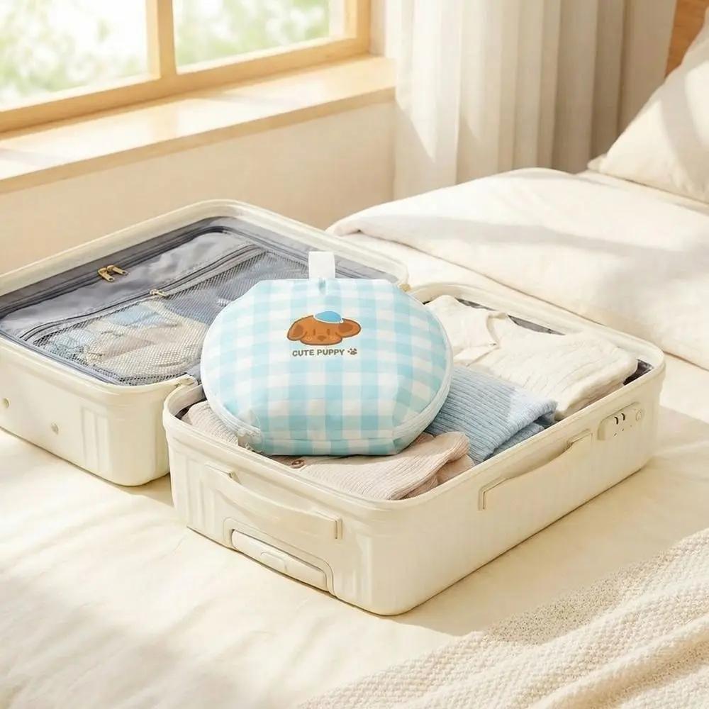 Cartoon Underwear Storage Bag Folding Handheld Underwear Packing Cube with Zipper Large Capacity Lingerie Pouch Clothing Sorting