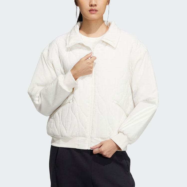Adidas Future Style Padded Jacket Solid Color Logo Sports Casual Jacket Women Jacket Pink White IM8957