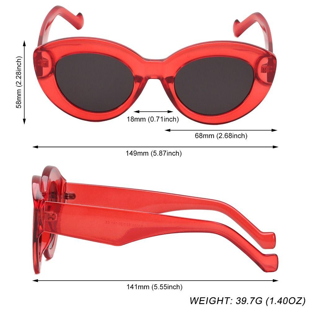 Chic Shades Thick Frame Eyewear Sun Glasses Oval Sun Glasses Cat Eye Oversized Sunglasses