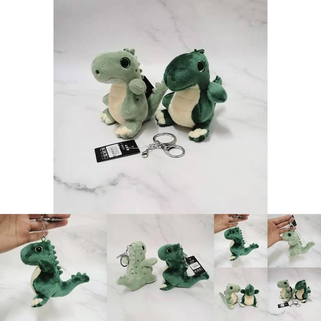 Lovable Green Short Plush Dinosaur Keychain Cute Stuffed Animal For Everyone