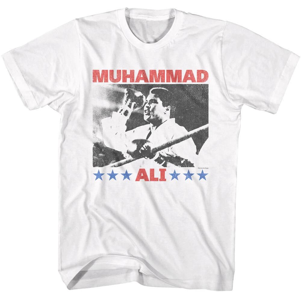 Muhammad Ali Boxing Champ The Greatest In The Ring Blue Stars Men s T Shirt M