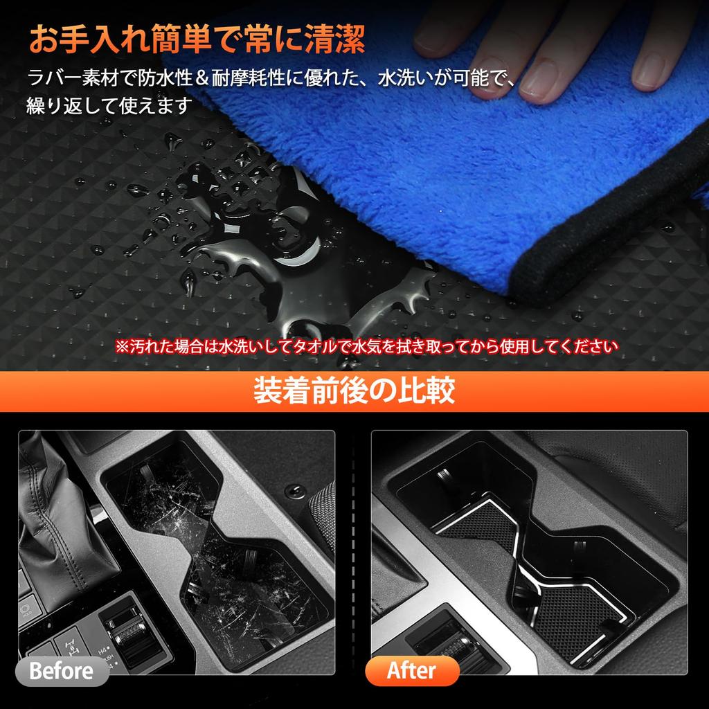 New Land Cruiser LC250 Prado 250 Series Rubber Mats Specially Designed for PRADO LC250 Interior Door Pocket Mats Noise Prevention Scratch Prevention