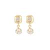 Geometric Spherical Zircon Earrings, High-End Fashion, Small And Fresh Earrings, Temperament, Versatile Earrings.