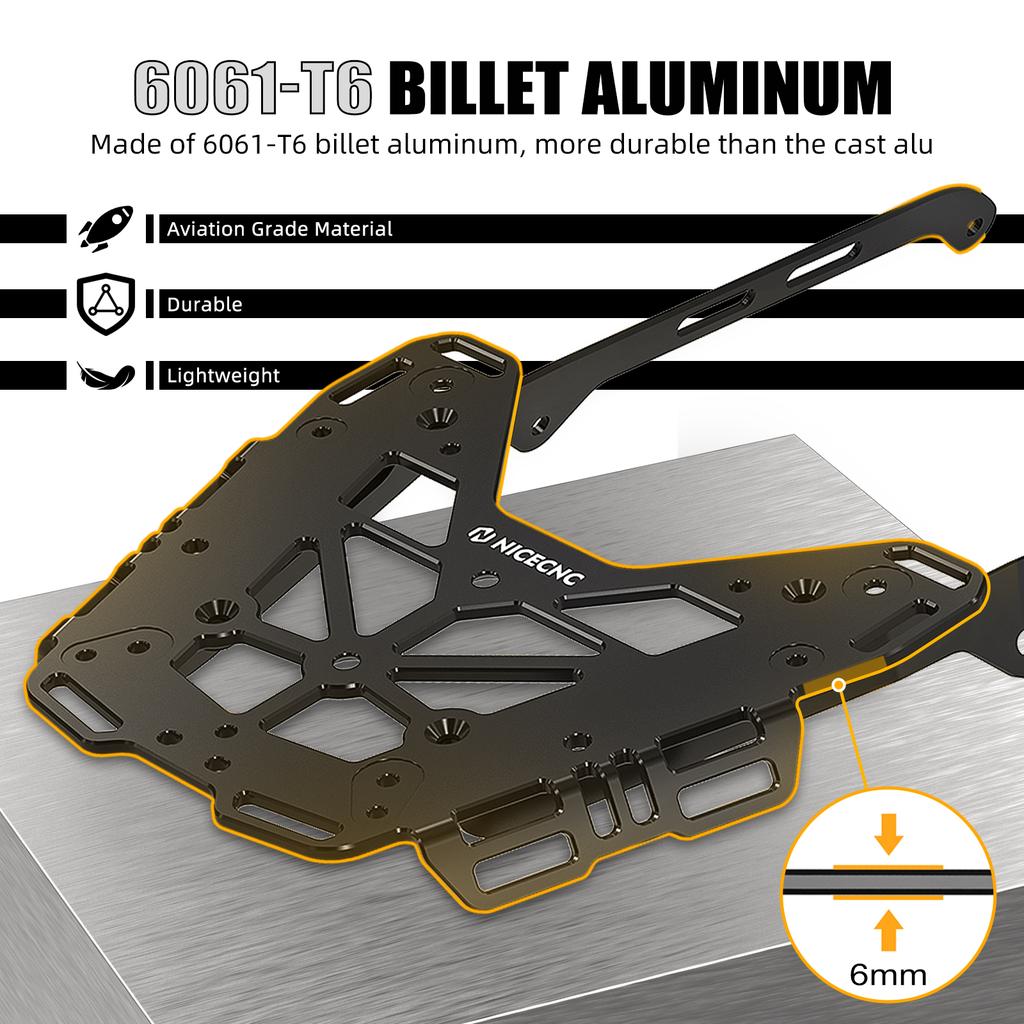 NICECNC Para Yamaha Tenere 700 Bagageiro Suporte para Bauleto Suporte de Carga Para Yamaha Tenere 700 2019-2024 2020 2021 2022 2023