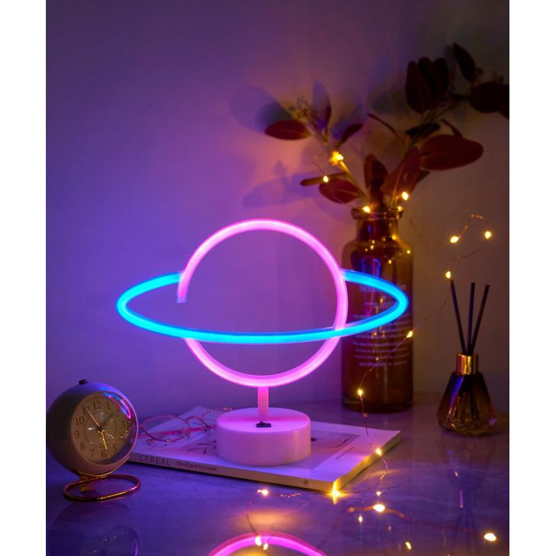 Creative LED Heart Neon Light - Romantic Atmosphere Table Lamp for Bedroom Decor