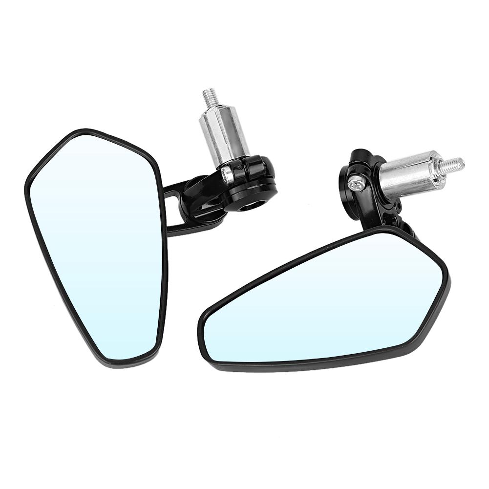 1 Pair 7 8inch 22mm Universal Motorcycle Aluminum Handle Bar End Side Rear View Mirrors