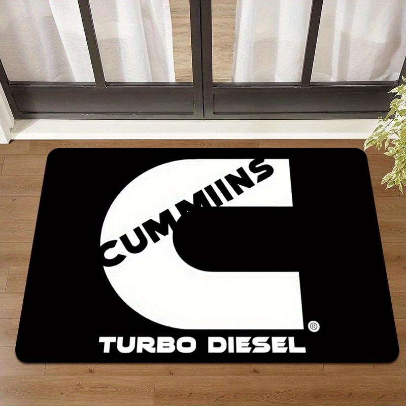 

Фланелевые напольные коврики с рисунком Cummins Turbo Diesel имеют противоскользящую функцию, подходят для прихожих, ванных комнат, коврики-приветствия 40x60cm