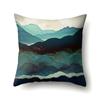 Polyester Pillowcase Automobile Decoration Mountain Home Print Pillowcase Waist Cushion Cover Bedside Cushion Cover Bedside Cushion Cover