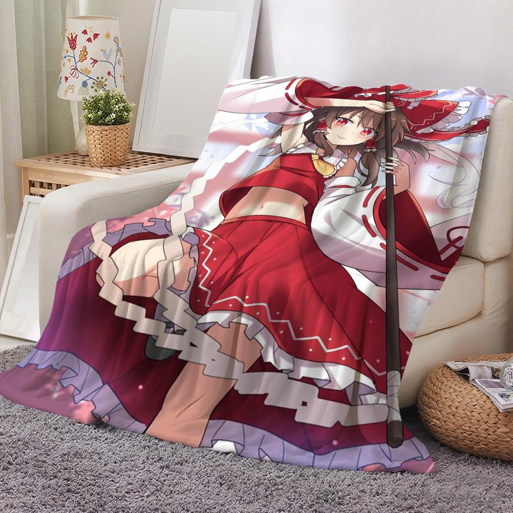 Cult-Favorite The Touhou Project Bullet Hell Game Throw Cozy Soft Flannel Throw Lightweight Skin-Friendly for Sofa Bed Office