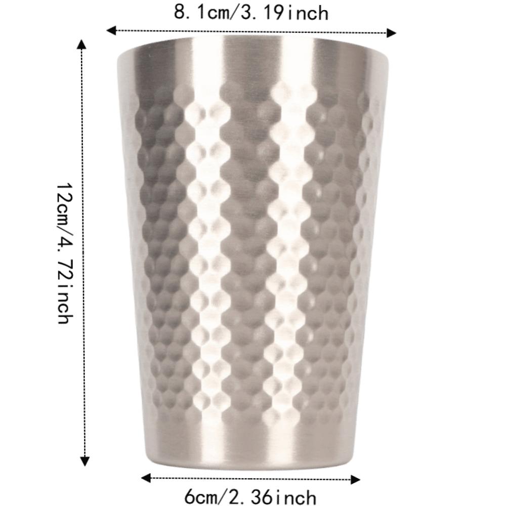 2pcs Hammer Stainless Steel Cup 304 Stainless Steel Stackable Camping Cup Restaurant Use