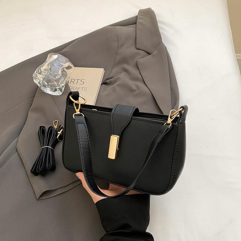 Elegant Casual Pu Handbag For Women Available In Black Green And Khaki Colors