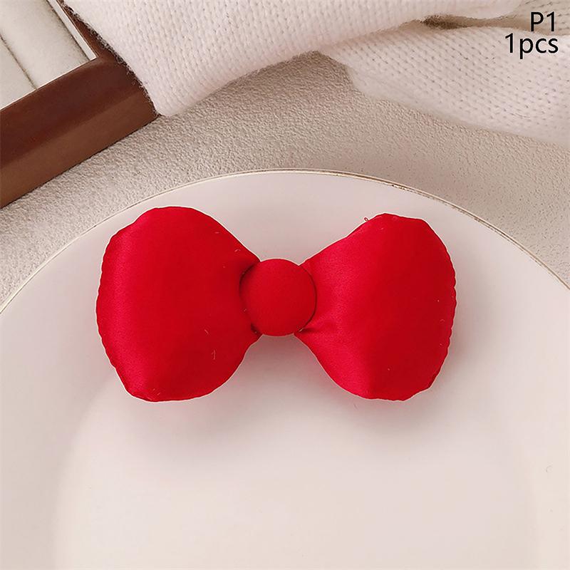 

1/5 шт. Большие красные заколки-бантики для волос, женские милые заколки-уточки для челки, детские милые головные уборы с хлопковым наполнителем 1pcs