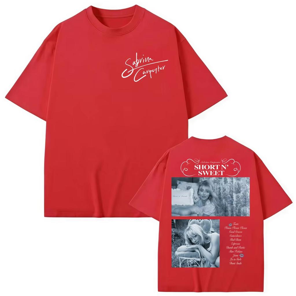 2026 Summer Fashion Trendy Tee Men Women Vintage Top Singer Sabrina Carpenter Graphic T Shirt Fashion Aesthetic Short Sleeve T-shirts