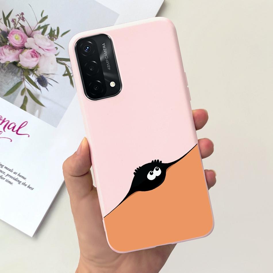Für OPPO A93 5G Hülle Oppo A74 5G CPH2197 CPH2263 Modisches Mond Design Weiches Silikon Schutzhülle Handyhüllen