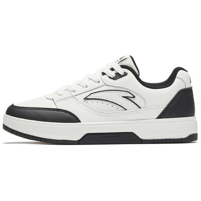 Anti-Slip Wear-Resistant Low-Top Skateboard Shoes Women's Black White Sneakers 122438012-2
