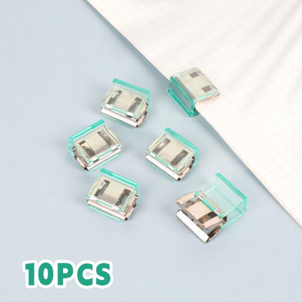 Morandi Color Letter Paper Clip Transparent Test Paper File Folder Push Clip  School Office
