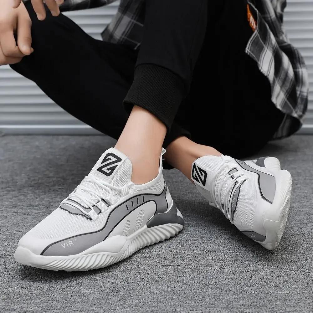 2025 Summer Popular Web Red Knit Men's Shoes Breathable Sports Casual Climbing Cool Anti-slip Wear-resistant Men's Shoes