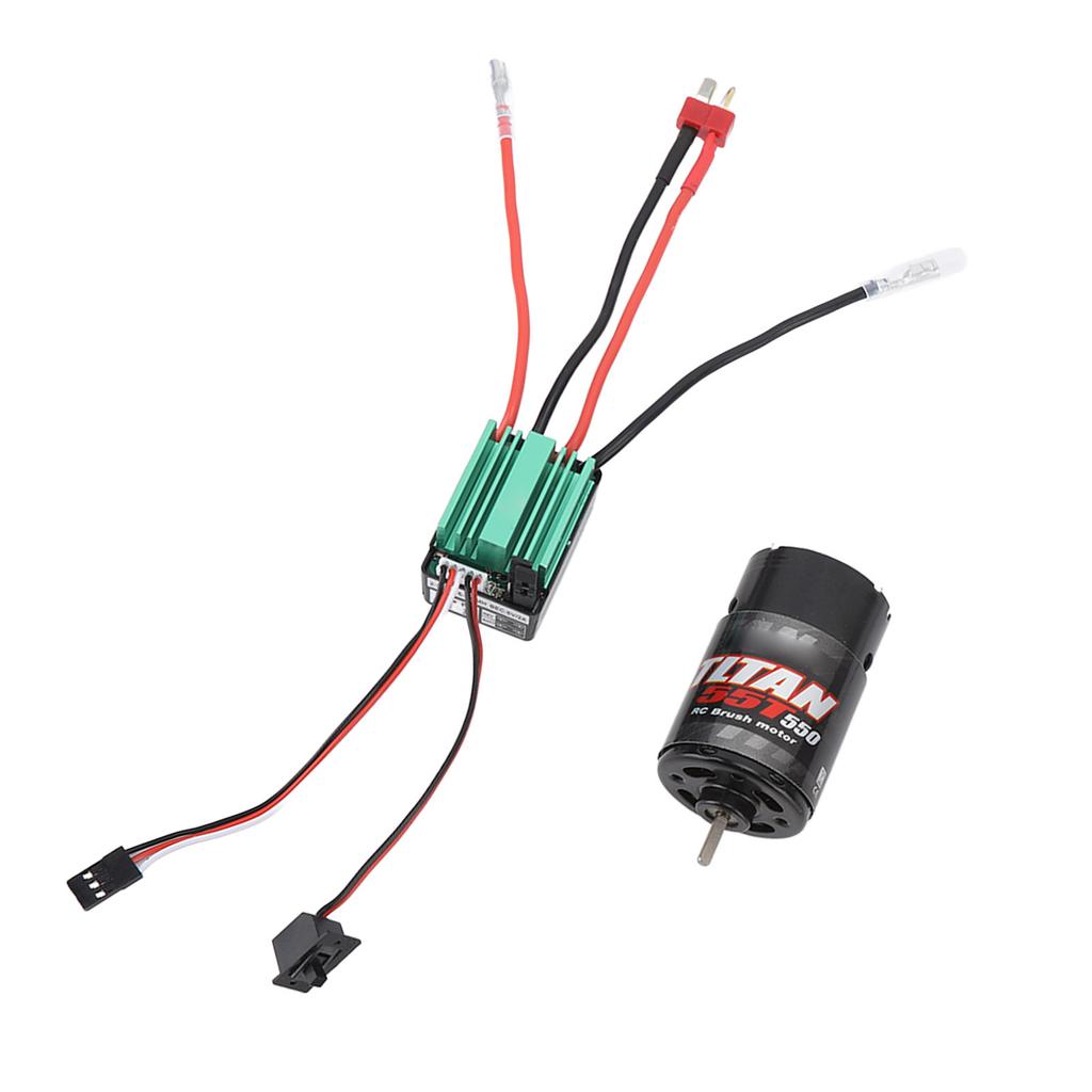 550 55T Brushed Motor 320A Brushed ESC Set Efficient Waterproof Universal for RC Crawler Car Boat