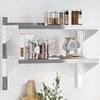 VidaXL 2-Tier Wall Shelf 75x30x60 Cm Silver Stainless Steel, Floating Shelf, Wall Display Shelf, 30313
