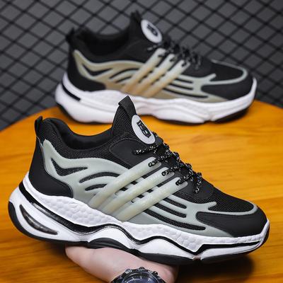 Platform Shoes 2023 Spring/summer New Men's Shoes Mesh Surface Breathable Casual Shoes Trend Fashion Sports Shoes Daddy Shoes