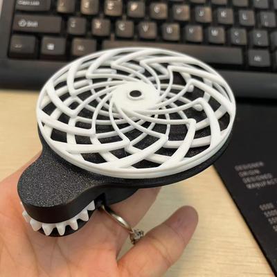 Antistresová spirálová hračka 3D tištěná hračka kapesní velikosti fidget hračka relaxační rotující kolo hračka pro zlepšení koncentrace