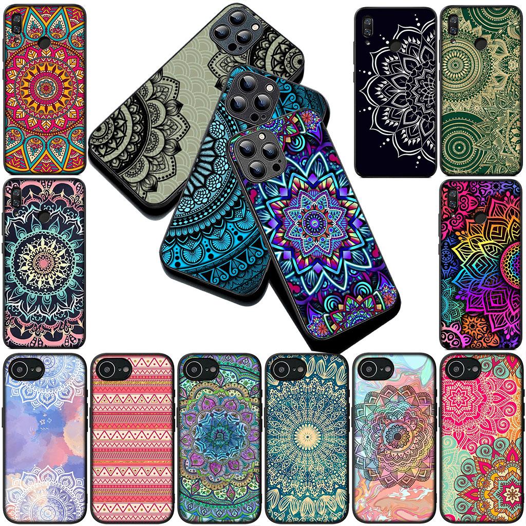 Cover for Motorola Moto G86 G57 E14 E15 G14 G34 G35 G84 G24 A54 G15 Power E22 Case Floral Paisley Mandala flower Wood Texture