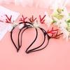 Christmas Headband Flashing LED Light Up Antler Tinsel Hair Hoop Halloween Holiday Headwear