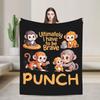Baby Affe Punch Decken Korallenfleece Plüsch Textil Dekor Multifunktion Leichte Dünne Überwurfdecke Haus Büro Tagesdecke